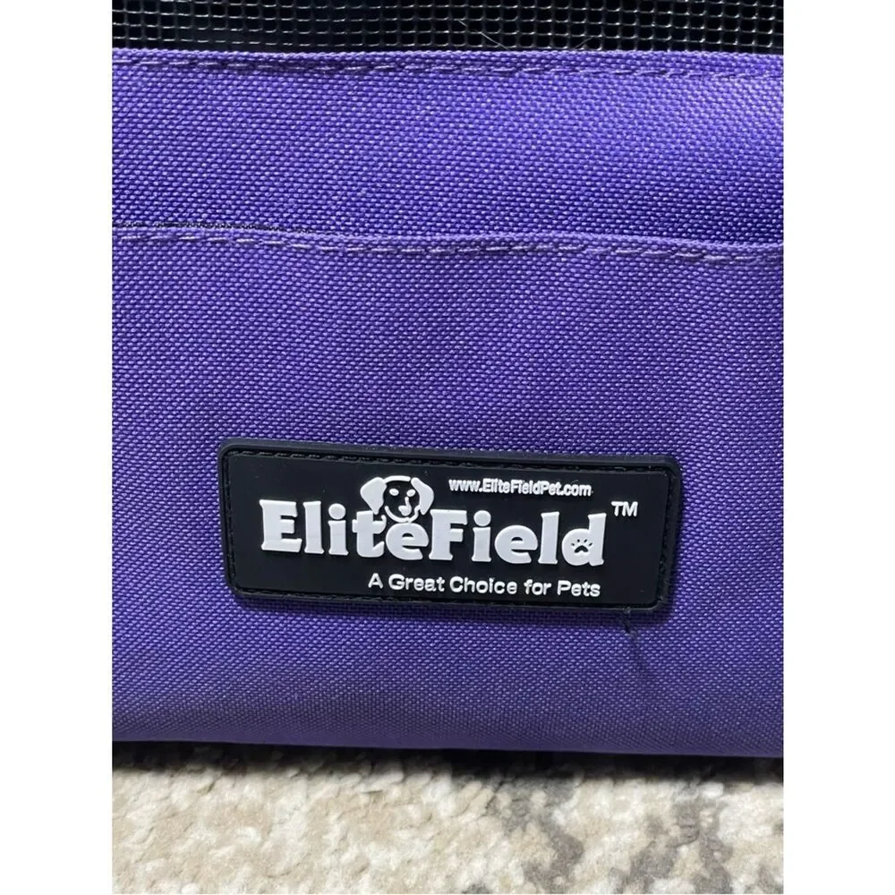 Elite Field Purple & Black Small Dog & Cat Carrier with Removable Pad & Mesh